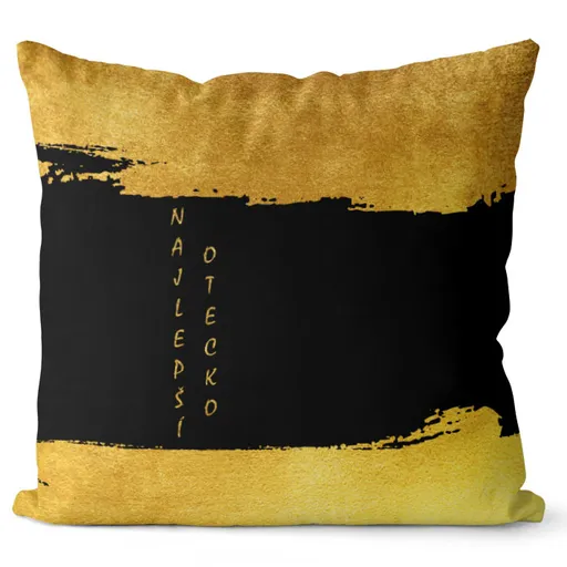 Vankúš Otecko – gold (Veľkosť: 55 x 55 cm)