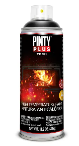 PINTY PLUS TECH - Žiaruvzdorná farba v spreji 400 ml strieborný
