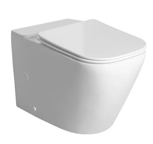 SAPHO - IMALA WC kombi misa, Vortex Rimless, 61x35,5cm, spodný/zadný odpad, biela PC107-111