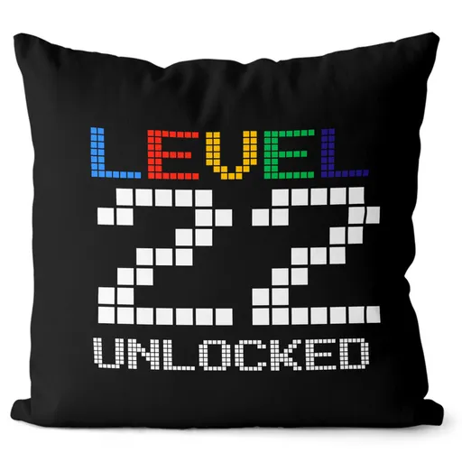 Vankúš Level unlocked (vek: 22, Velikost: 55 x 55 cm)