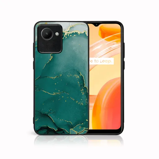 MY ART Ochranný kryt Realme C30 GREEN MARBLE (145)
