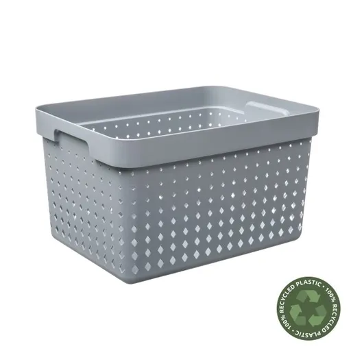 PLAST TEAM - Košík úložný 16l šedý Seoul