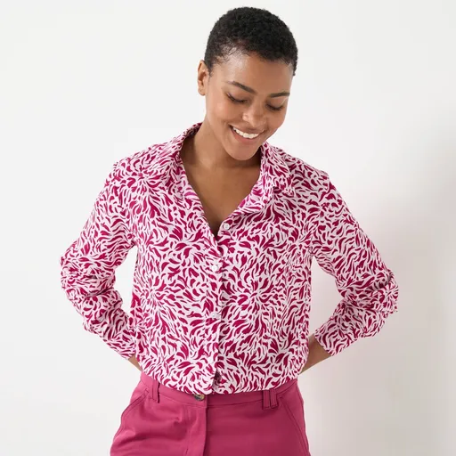 Košeľová blúzka s dvojfarebnou potlačou