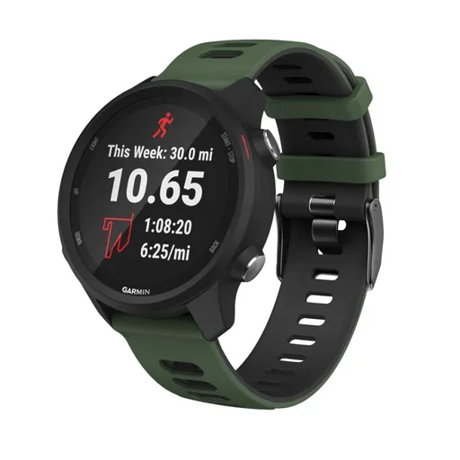 TWO-COLOR Remienok pre Garmin Vivoactive 3 čierny-tmavozelený