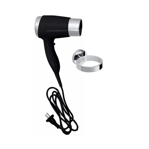 Bemeta Hotelové vybavení hotelový fén s držiakom čierna / chróm 999433088
