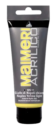 MAIMERI ACRILICO - Akrylové farby 105 - naples yellow light, 0,075 L