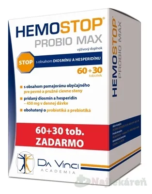 Da Vinci Academia Hemostop Probio MAX 60 + 30 toboliek