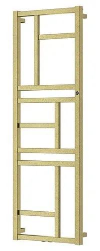 Instalprojekt - Kúpeľňový radiátor MONDRIAN zlatá farba - Farba radiátora - C84 gold, Rozmer radiátora - 600 x 1440 mm, výkon 536 W, Typ pripojenia - Stredové 50 mm RADMON601484SP