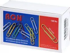 Listové spony 50mm 472B 100ks farebné Ron
