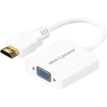 AlzaPower HDMI (M) to VGA (F) with 3,5 mm Jack adaptér biely (APW-ADHDVG02W)