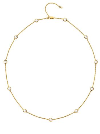 Hot Diamonds Luxusný pozlátený náhrdelník s topazmi a pravým diamantom Gemstone DN212