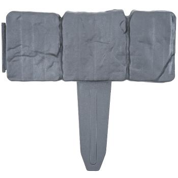 Palisadă de grădină - bordură 4Home Stone, 2,5 m, gri