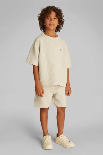Detská súprava Calvin Klein Jeans béžová farba, IB0IB02503