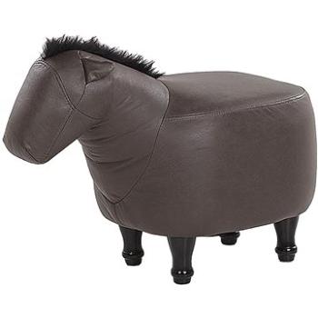 BELIANI tmavohnedá z umelej kože HORSE (beliani_233048)