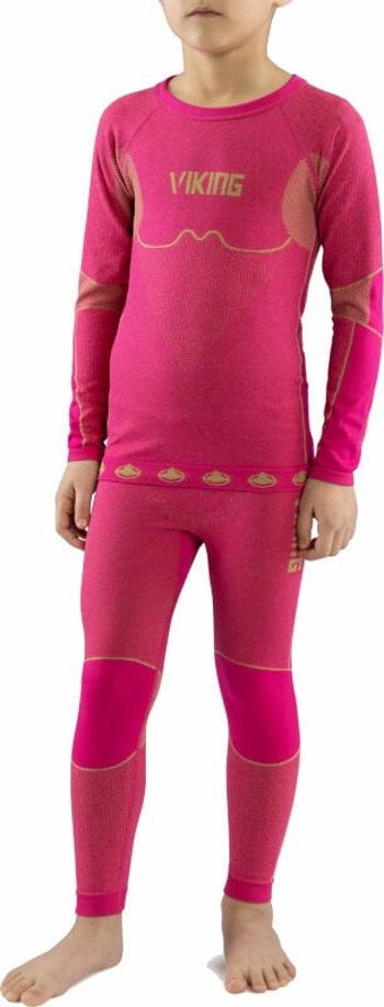 Viking Riko Kids Set Base Layer Fuchsia 152 Termoprádlo