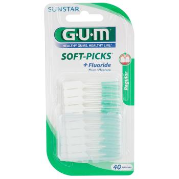 G.U.M Soft-Picks +Fluoride dentálne špáradlá regular 40 ks