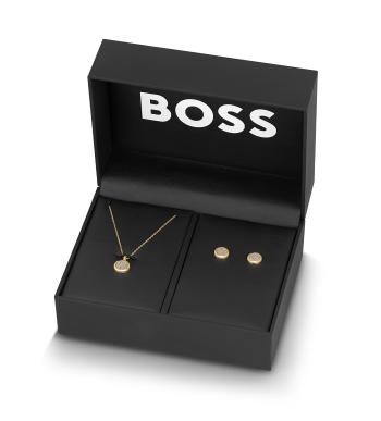 Hugo Boss Luxusná sada pozlátených šperkov Medallion 1570149 (náhrdelník, náušnice)