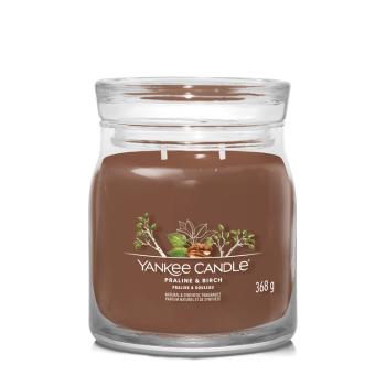 Yankee Candle Aromatická sviečka Signature sklo stredná Praline & Birch 368 g