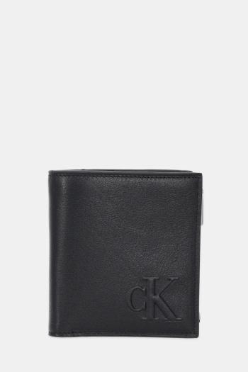 Kožená peňaženka Calvin Klein čierna farba, LV04G1074G