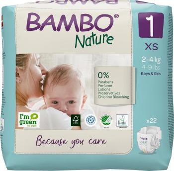 BAMBO Nature Plienky jednorázové 1, 22 ks, pre 2-4 kg