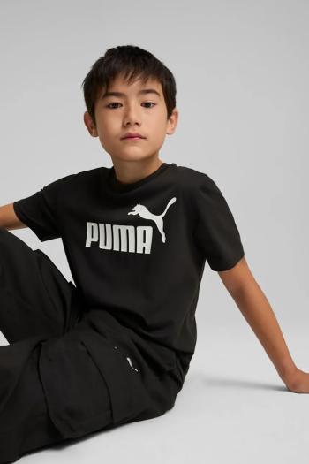 Detské bavlnené tričko Puma ESS No. 1 Logo Tee čierna farba, s potlačou, 684906