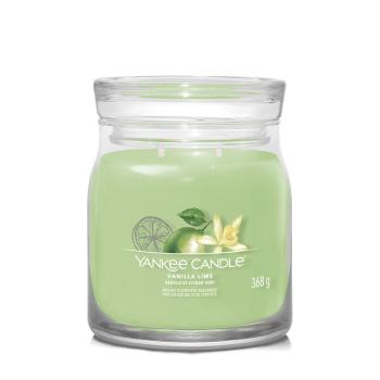 Yankee Candle Aromatická sviečka Signature sklo stredná Vanilla Lime 368 g