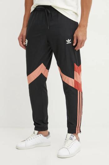 Nohavice adidas Originals pánske, čierna farba, vzorované, IS6490