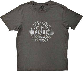 AC/DC Tričko Rock or Bust Unisex Charcoal Grey M