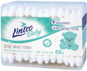 LINTEO Baby Papierove vatové tyčinky box 65 ks