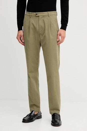 Nohavice Tommy Hilfiger zelená farba, strih chinos, MW0MW40699