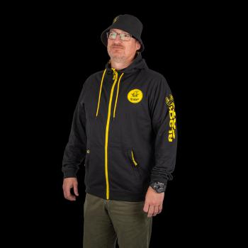 Black cat mikina black zipped hoody - xxl
