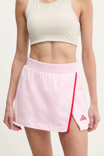 Sukňa adidas W CB Color Pop ružová farba, mini, áčkový strih, JG6212