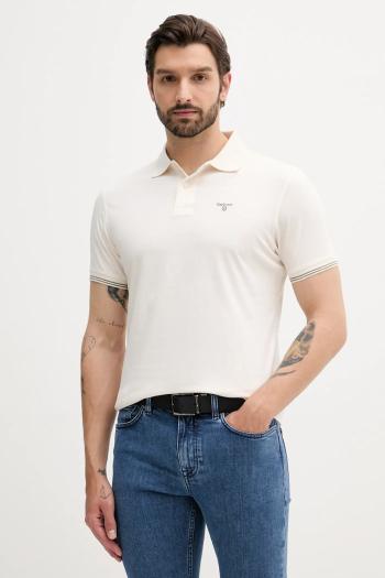 Bavlnené polo tričko Barbour AUSTWICK béžová farba, jednofarebné, MML1484