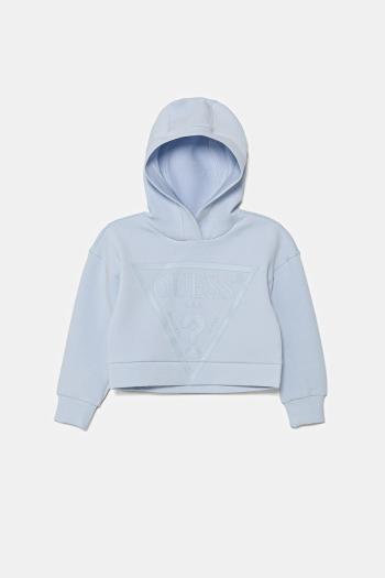 Detská mikina Guess s kapucňou, s potlačou