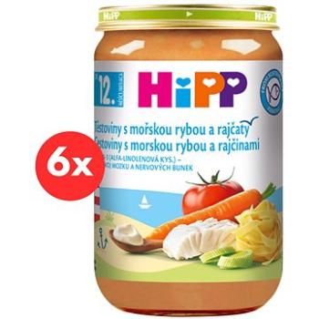 HiPP Jemné cestoviny s morskou rybou a rajčinami – 6× 220 g (4062300436459)