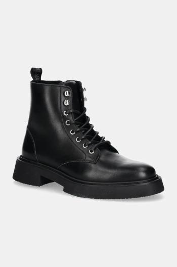 Kožené členkové topánky Steve Madden Zeke pánske, čierna farba, SM12000733
