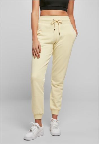 Urban Classics Ladies Organic High Waist Sweat Pants softyellow - M