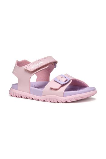 Detské sandále Geox SANDAL FUSBETTO ružová farba