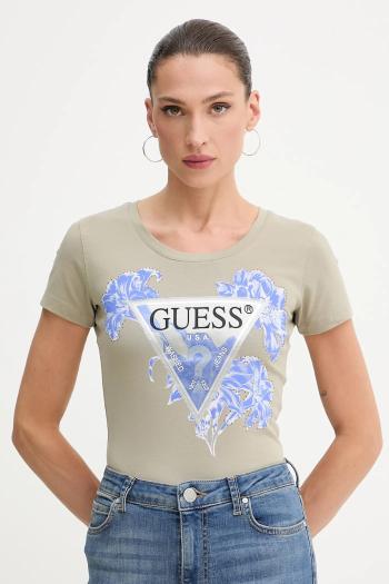 Tričko Guess dámske, zelená farba, W5GI08 J1314