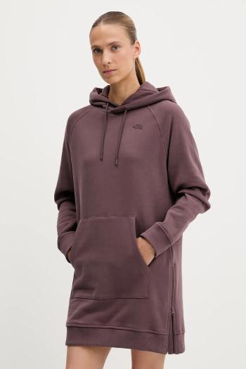 Bavlnené šaty The North Face bordová farba, mini, rovný strih, NF0A8E48BQ71