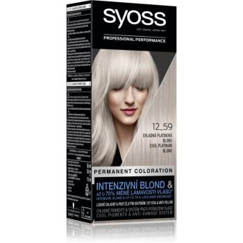 Syoss Cool Blonds permanentná farba na vlasy odtieň 12-59 Cool platinum blond 1 ks