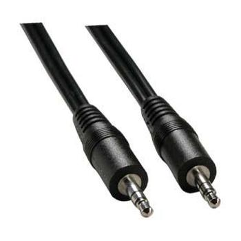 Audio kábel Jack (3.5mm) samec - Jack (3.5mm) samec, 1.5m, černý, Logo