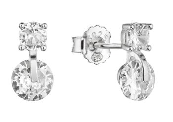 Evolution Group Elegantné strieborné náušnice so zirkónmi 11432.1 crystal