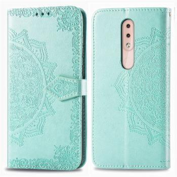 ART Peňaženkový kryt Nokia 4.2 ORNAMENT zelený