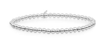 Sparkling Jewels Strieborný guličkový náramok pre ženy Saturn SB-S-4MM-ADD