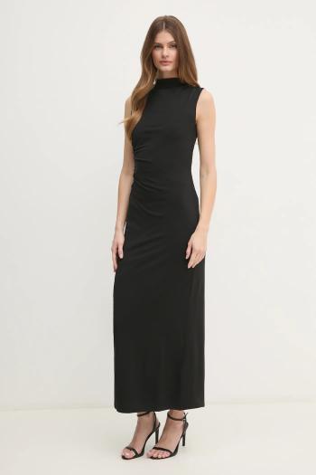 Šaty OUI čierna farba, maxi, oversize, 89815