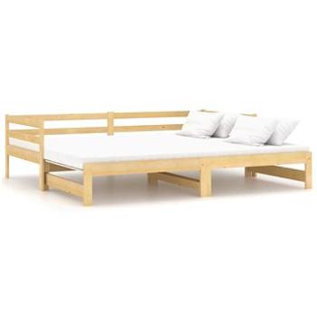 Shumee Výsuvná váľanda masívna borovica 2× (90 × 200) cm, 806950