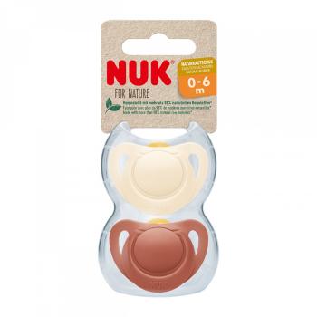 NUK for NATURE cumlík latex 0-6m. BOX červená 2 ks
