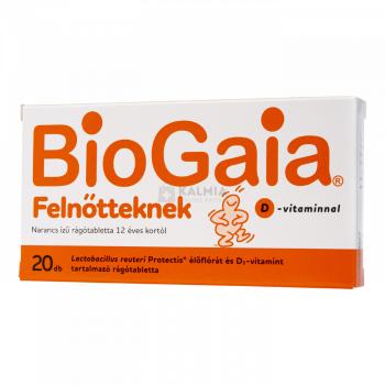 Biogaia Protectis +D-vitamin felnőtt rágótabletta 20 db