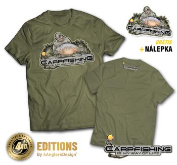 4anglersdesign tričko carpfishing is my way of life - xxxl